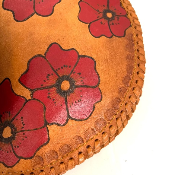 Coachella Leather Red Poppy Bag - Picture 4 of 5